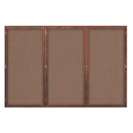 United Visual Products Open Faced Traditional Rounded Corkboard UV639ARC-SATIN-RUBBER
